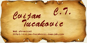 Cvijan Tucaković vizit kartica